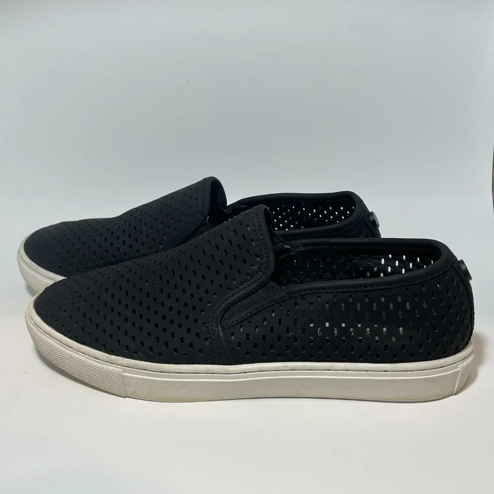 Steve Madden Women's Size‎ 9.5B Perforated Black Slip On Sneakers